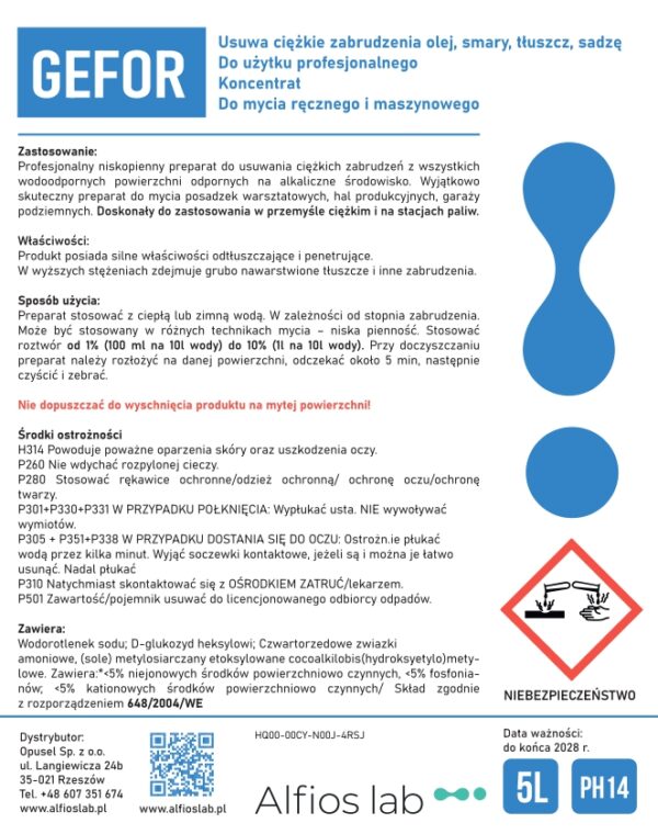 GEFOR 5L - doczyszczanie podłóg odpornych na alkalia - obrazek 3