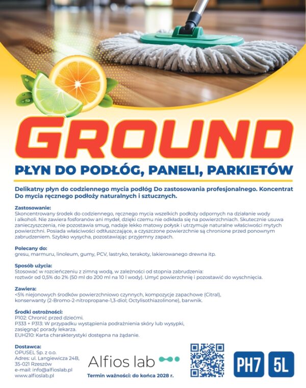 GROUND 5L - do codziennego mycia podłoży naturalnych i sztucznych - obrazek 3