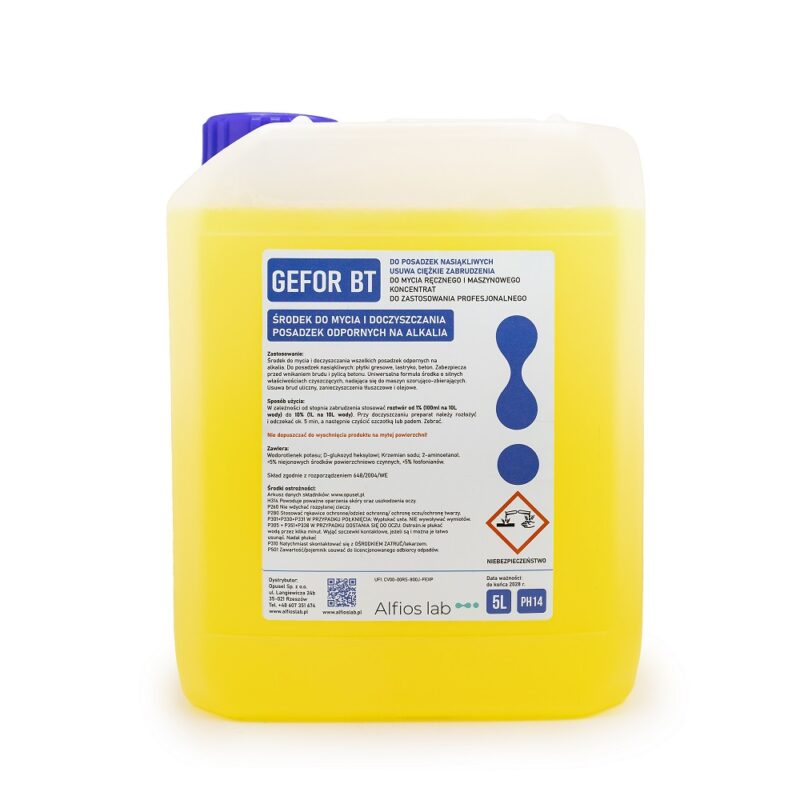 gefor bt 5l preparat do mycia posadzek odpornych na alkalia