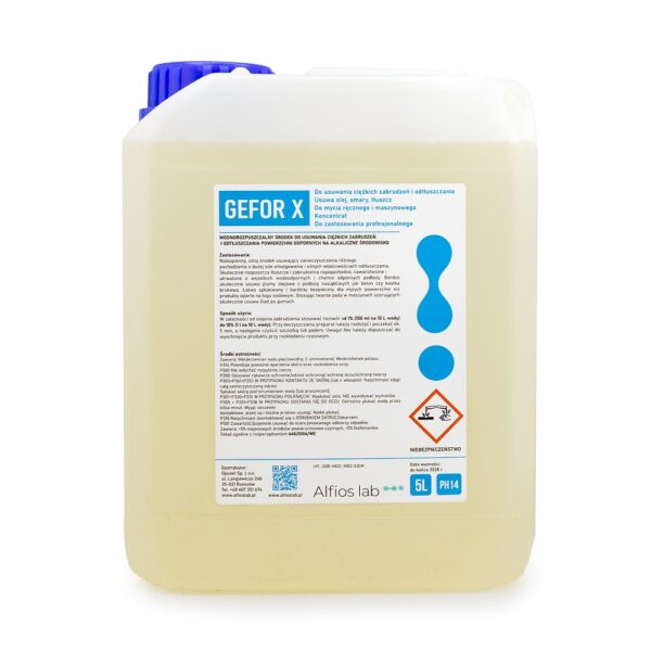 płyn do odtłuszczania powierzchni gefor x 5l