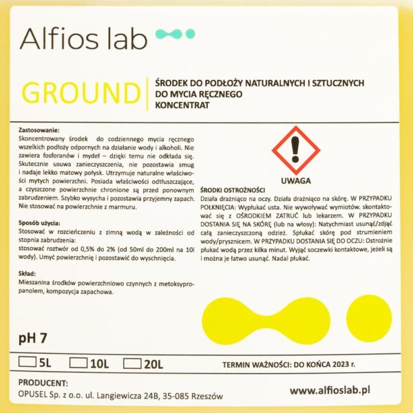 GROUND 5L - do codziennego mycia podłoży naturalnych i sztucznych - obrazek 3
