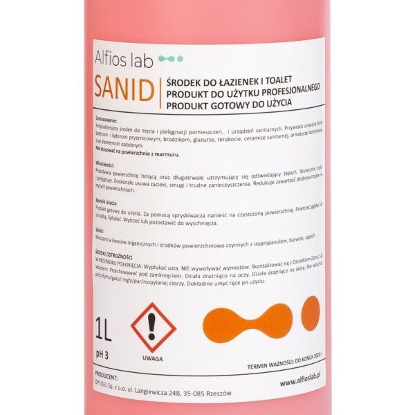 sanid 1l płyn do mycia toalet