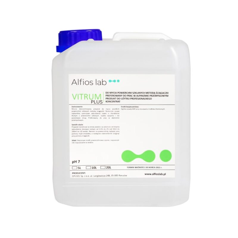 vitrum plus 5l przemysłowy preparat do mycia metodą ściągaczki