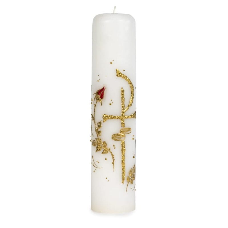 biała świeca ślubna ołtarzowa 30cm